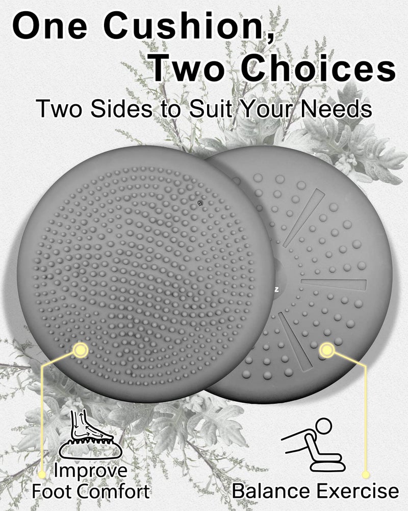 Tumaz Wobble Cushion - Wiggle Seat to Improve Sitting Posture & Stay Focused for Sensory Kids, Balance Disc to Relief Back Pain & Core Strength & Flexible Seating [Extra Thick, Pump Included] - Image 2